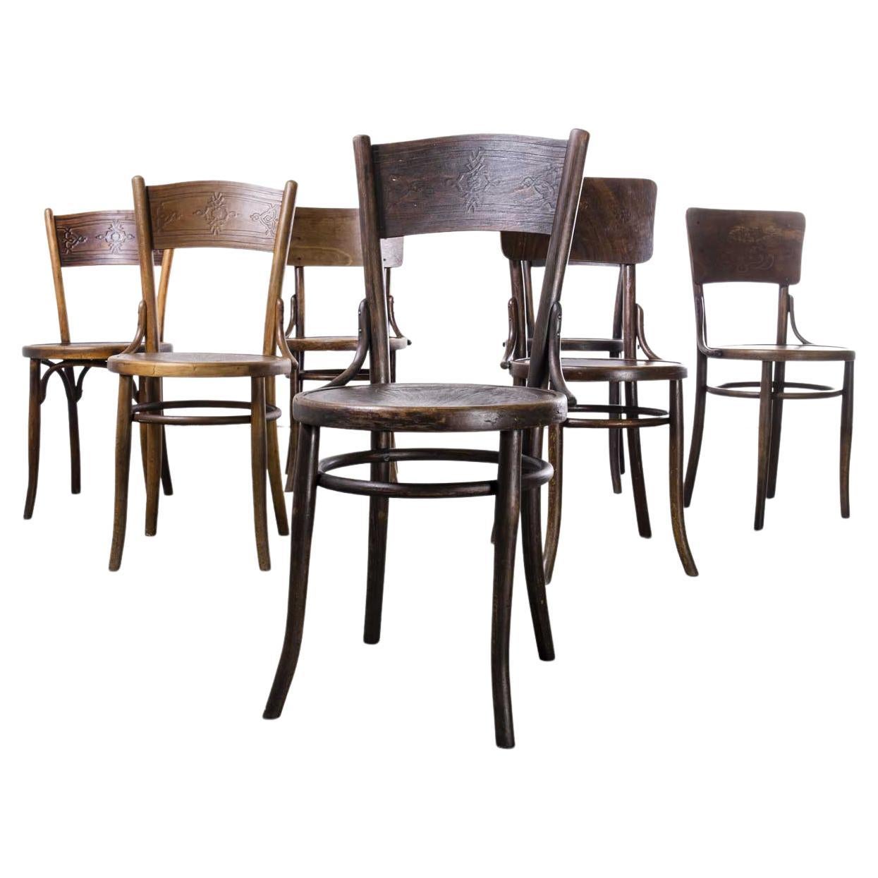 1930's Harlequin Set of Original Bentwood Dining Chairs, Set of Seven