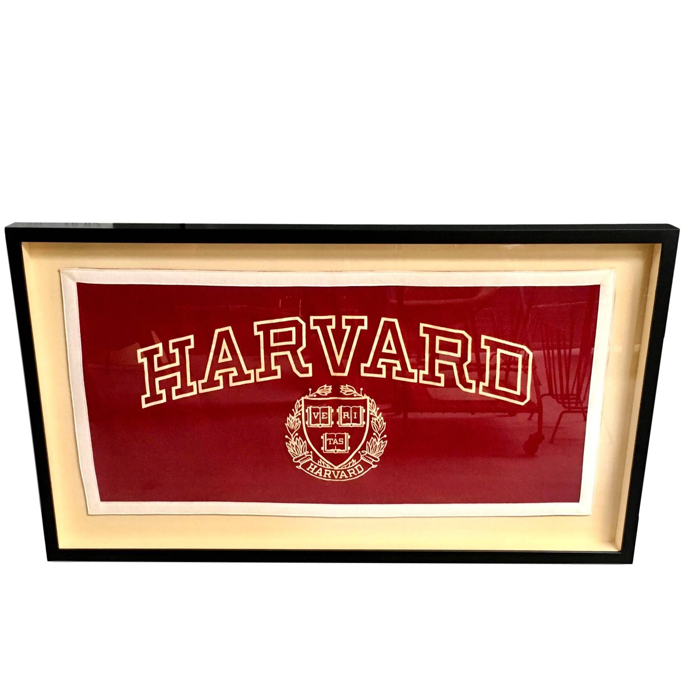 1930s Harvard University Cloth Banner