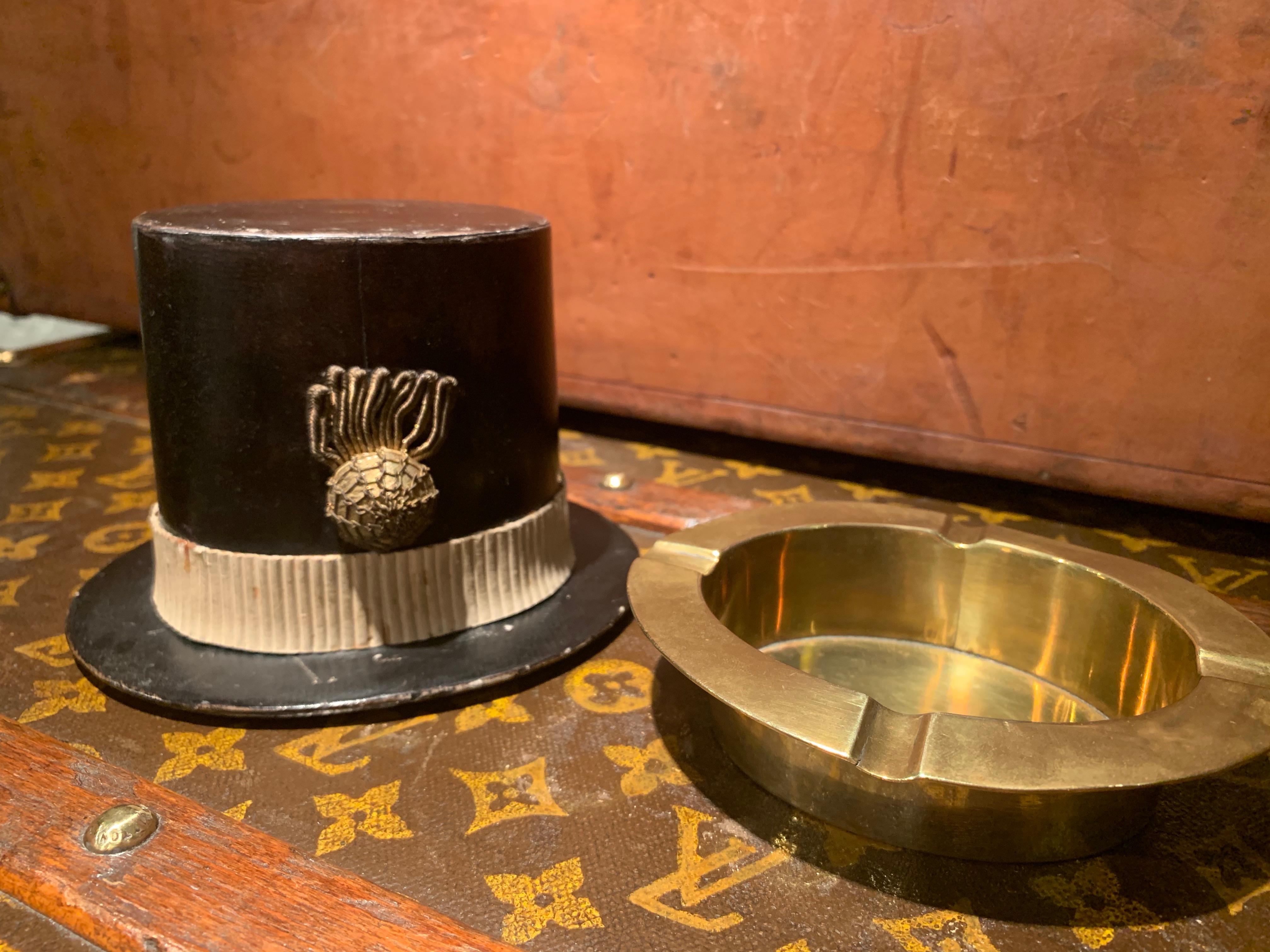 Brass 1930s Hermès Top Hat Ashtray