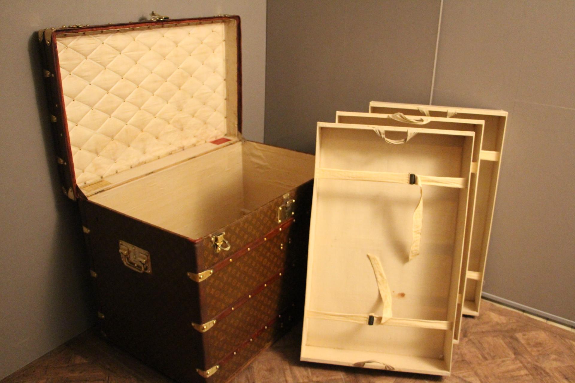 1930s High Louis Vuitton Trunk, Louis Vuitton Courrier Steamer Trunk 11