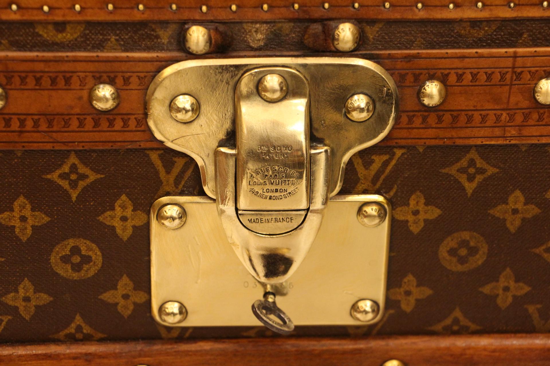 French 1930s High Louis Vuitton Trunk, Malle Louis Vuitton