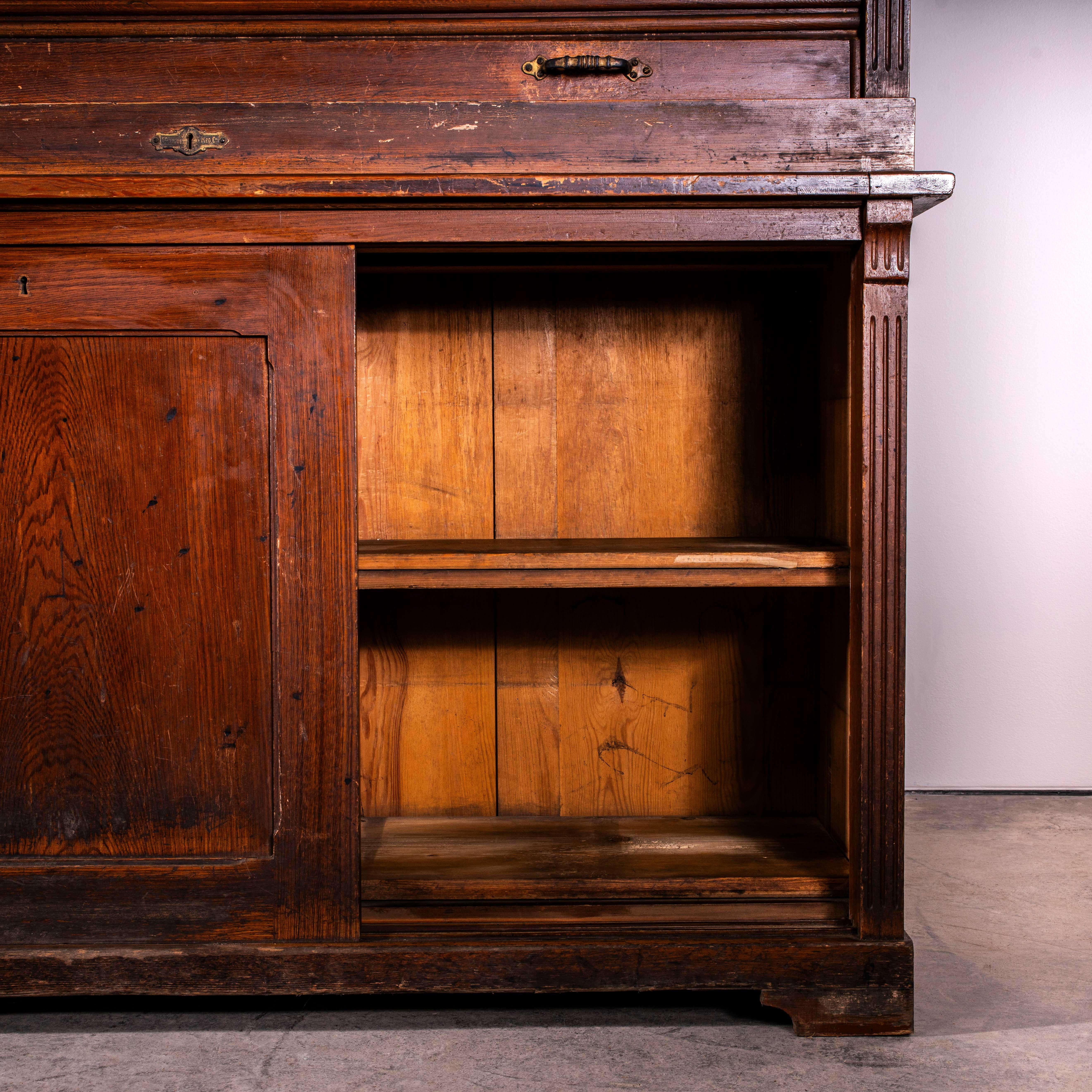 1930's Highly Original German Tambour Fronted Atelier Cabinet 5