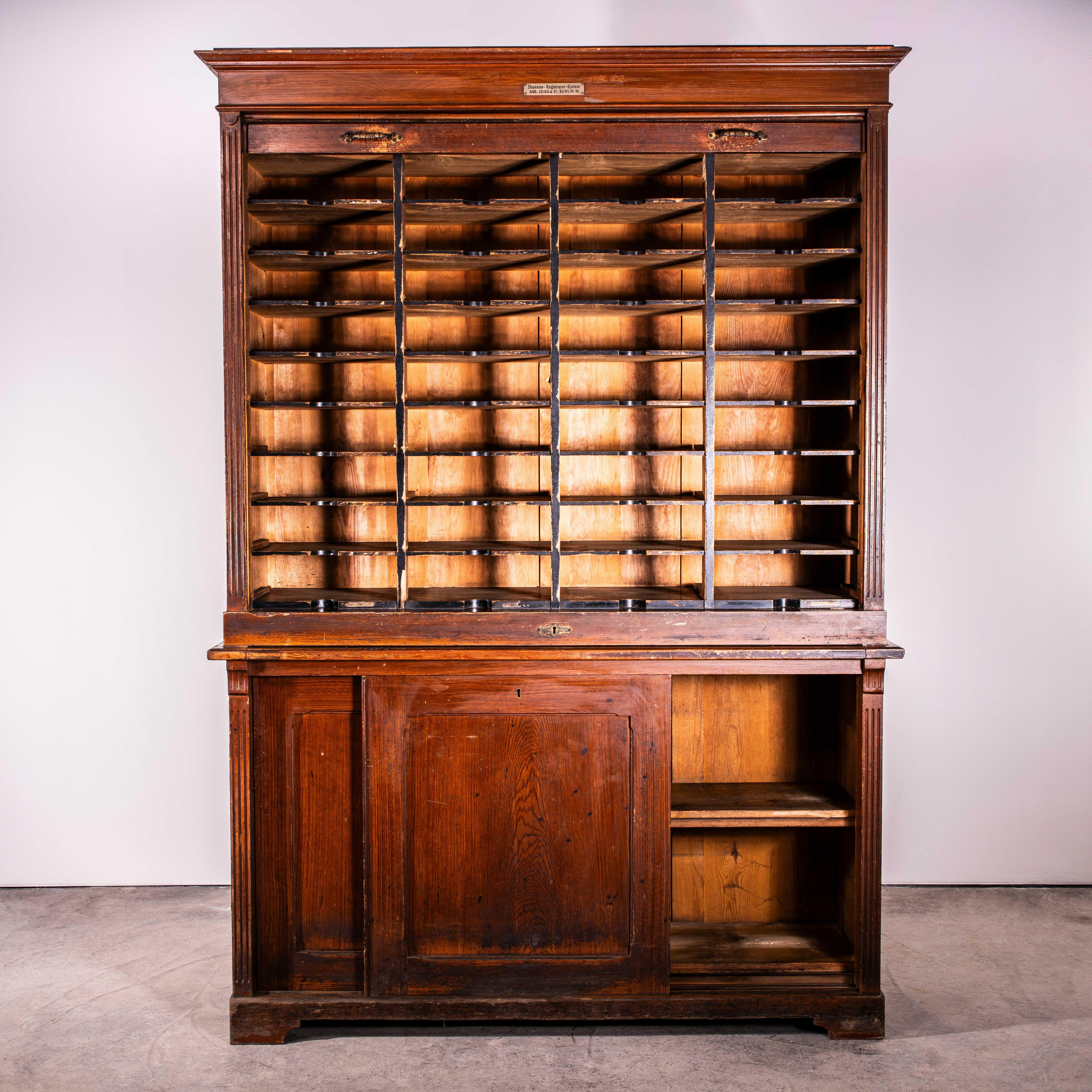 1930's Highly Original German Tambour Fronted Atelier Cabinet 7