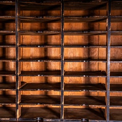 1930's Highly Original German Tambour Fronted Atelier Cabinet