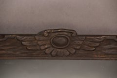 1930s Horizontal Rustic Lodge Style Carved Wood Mirror
