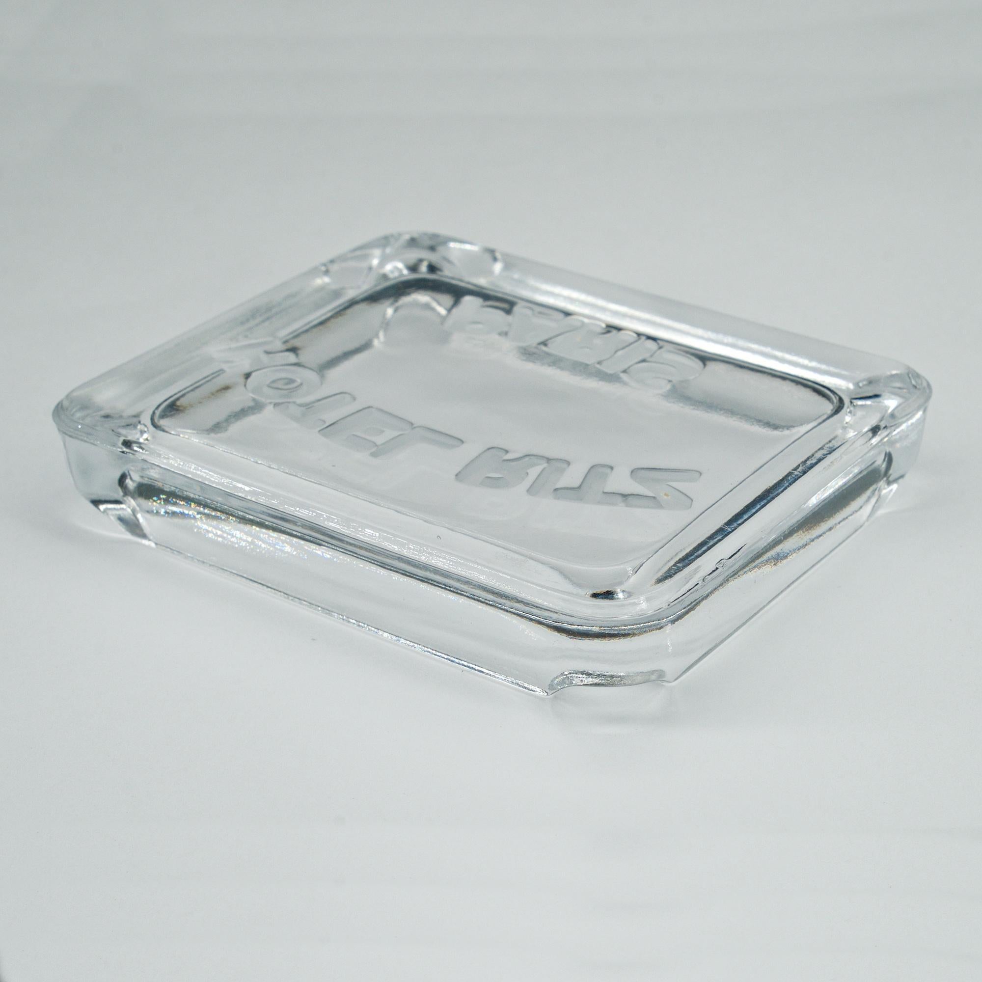 Molded 1930s Hotel Ritz Paris Glass Cigarette Ashtray Luxury Relic Chanel Art Deco Rare