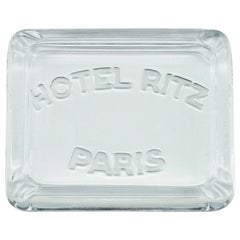 1930s Hotel Ritz Paris Glass Cigarette Ashtray Luxury Relic Chanel Art Deco Rare