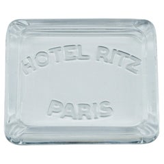 1930s Hotel Ritz Paris Glass Cigarette Ashtray Luxury Relic Coco Chanel Art Deco