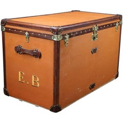 1930s Huge Louis Vuitton Orange Steamer Trunk