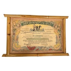 Restored 1930's Imperivm Neptvni Regis with Mid Centruy Rattan Frame