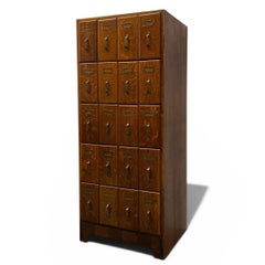 1930s Index Card Filing Cabinet Apothecary Cabinet Drinks Cabinet