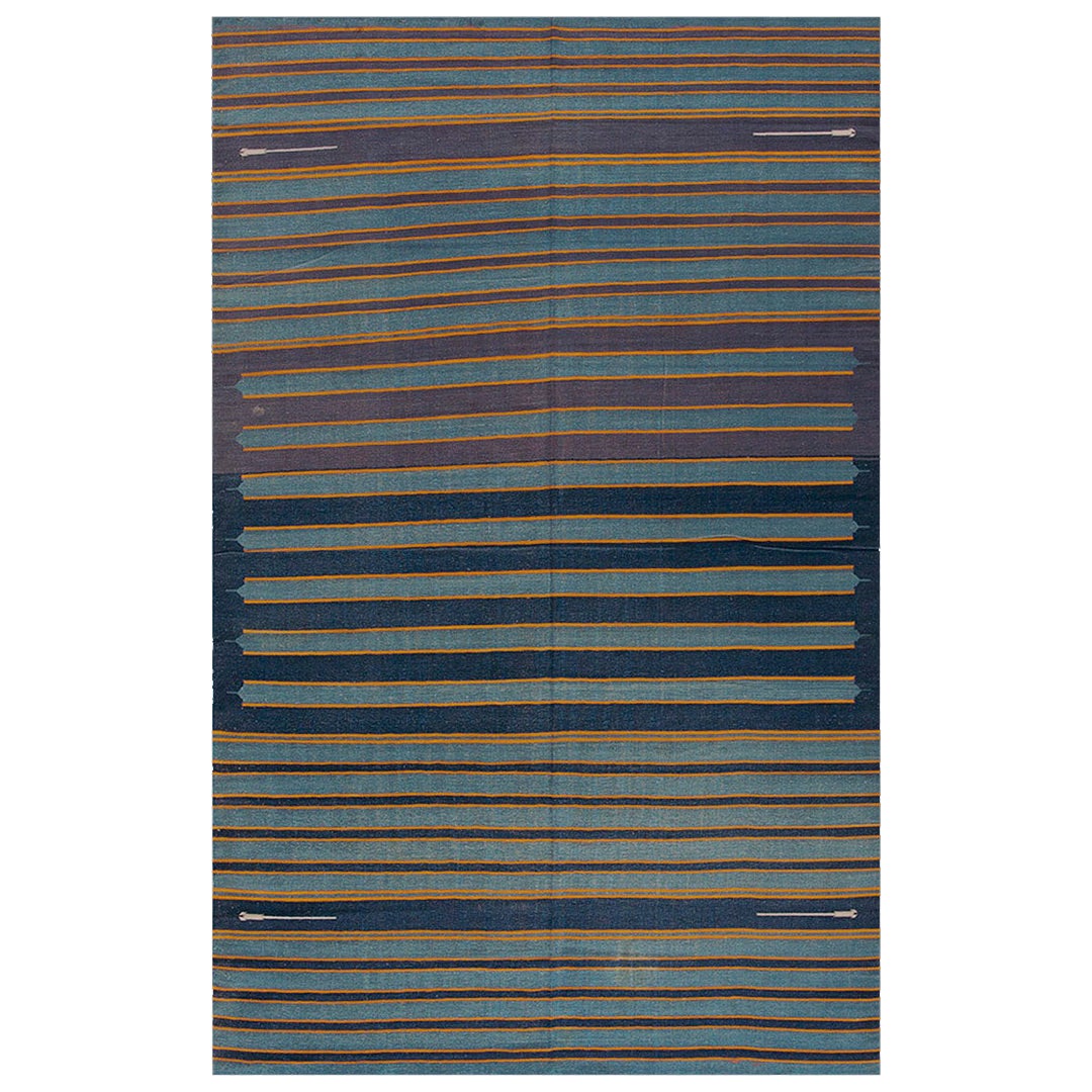 Tappeto Dhurrie in cotone indiano degli anni '30 ( 5'3" x 8'3" - 160 x 252 )