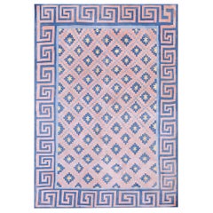 Tappeto Dhurrie in cotone indiano degli anni '30 ( 6' x 8' 6" - 183 x 260 cm )