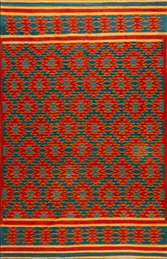 Tapis indien en coton Dhurrie des années 1930 ( 6' x 9'7" - 183 x 292 )