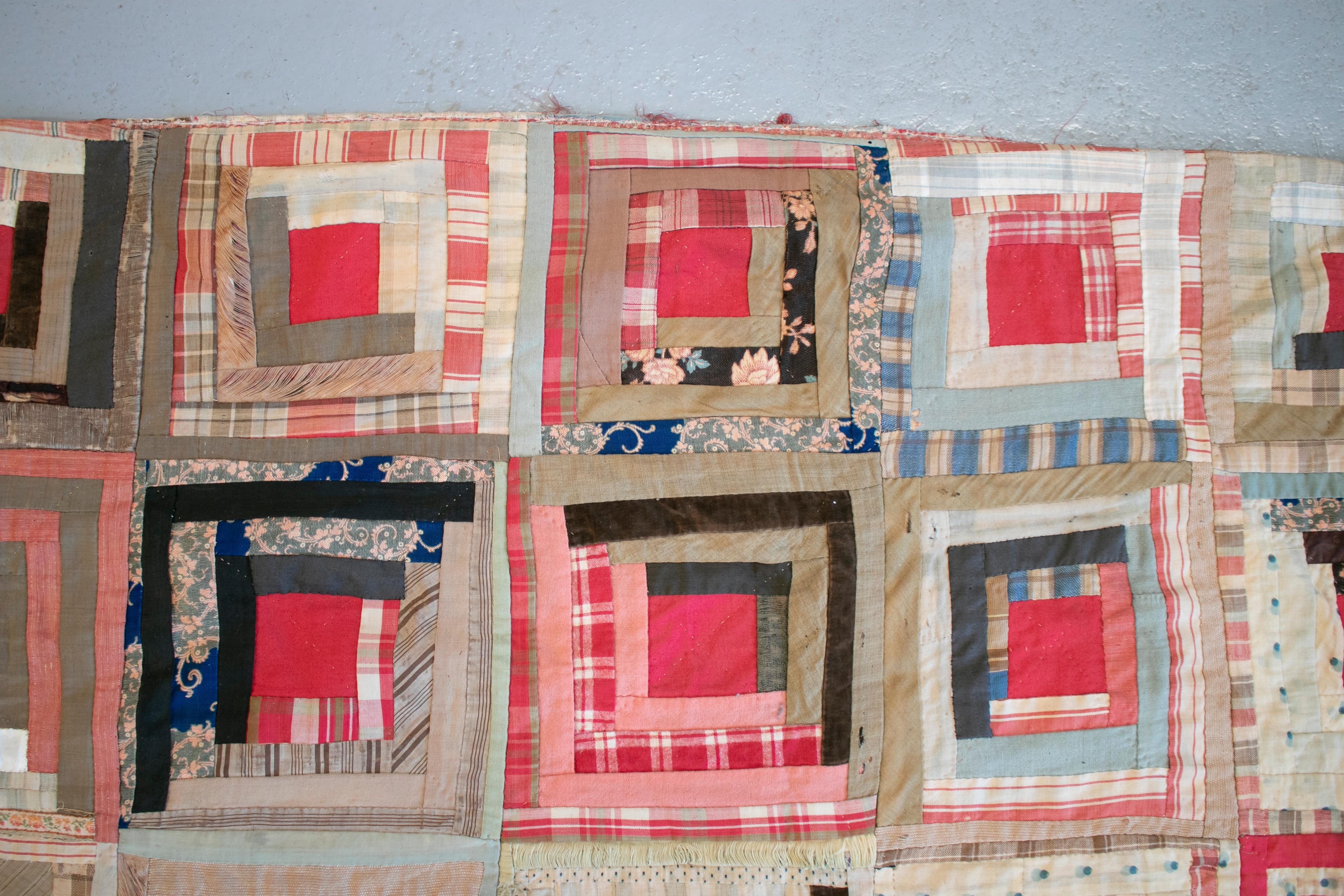 1930s Indian Hand Sewn Patchwork Tapestry For Sale 8