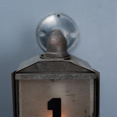 1930 Industrial Architectural Wall Light with Custom Number & Letter Panels
