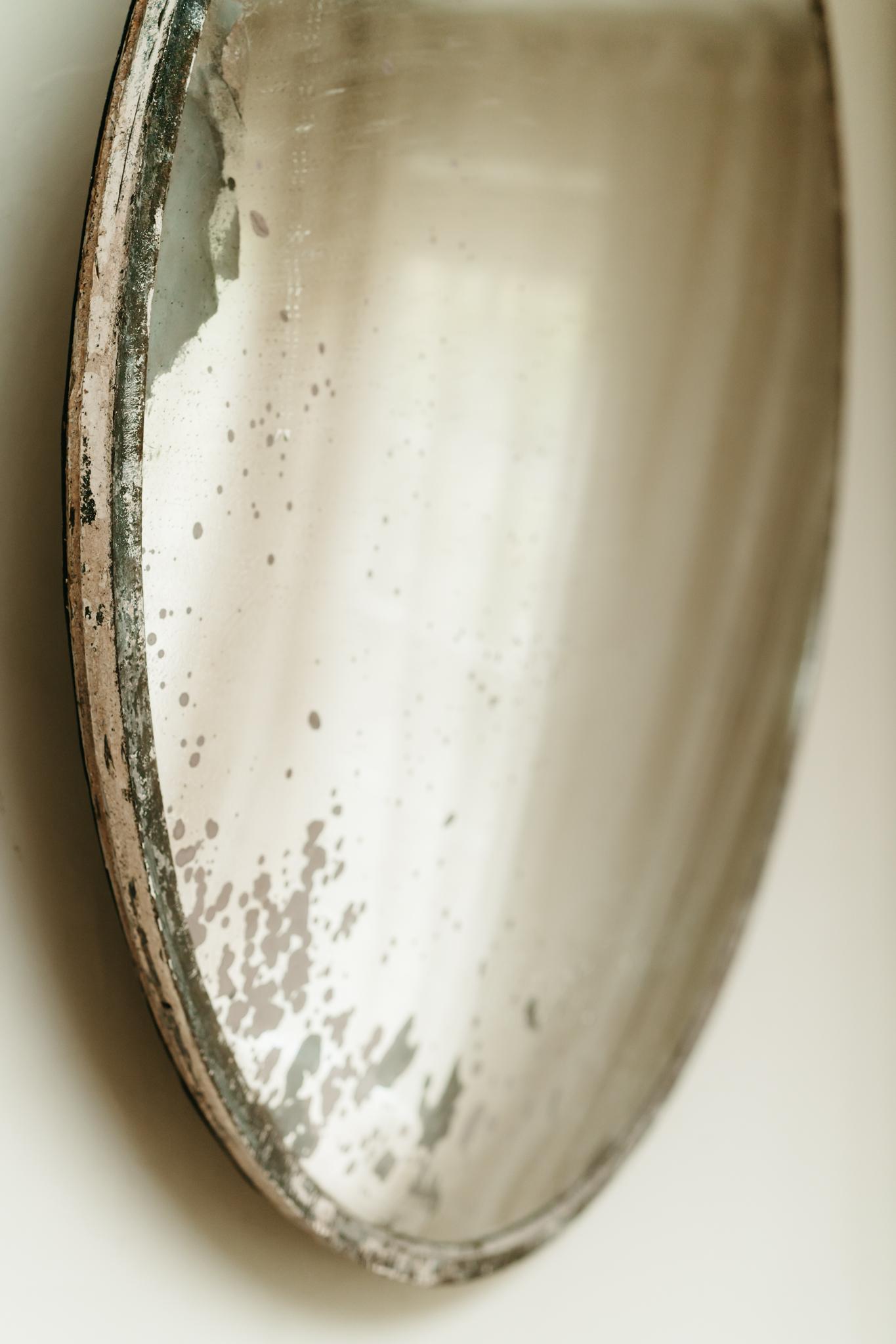 Mirror 1930's industrial convex mirror For Sale