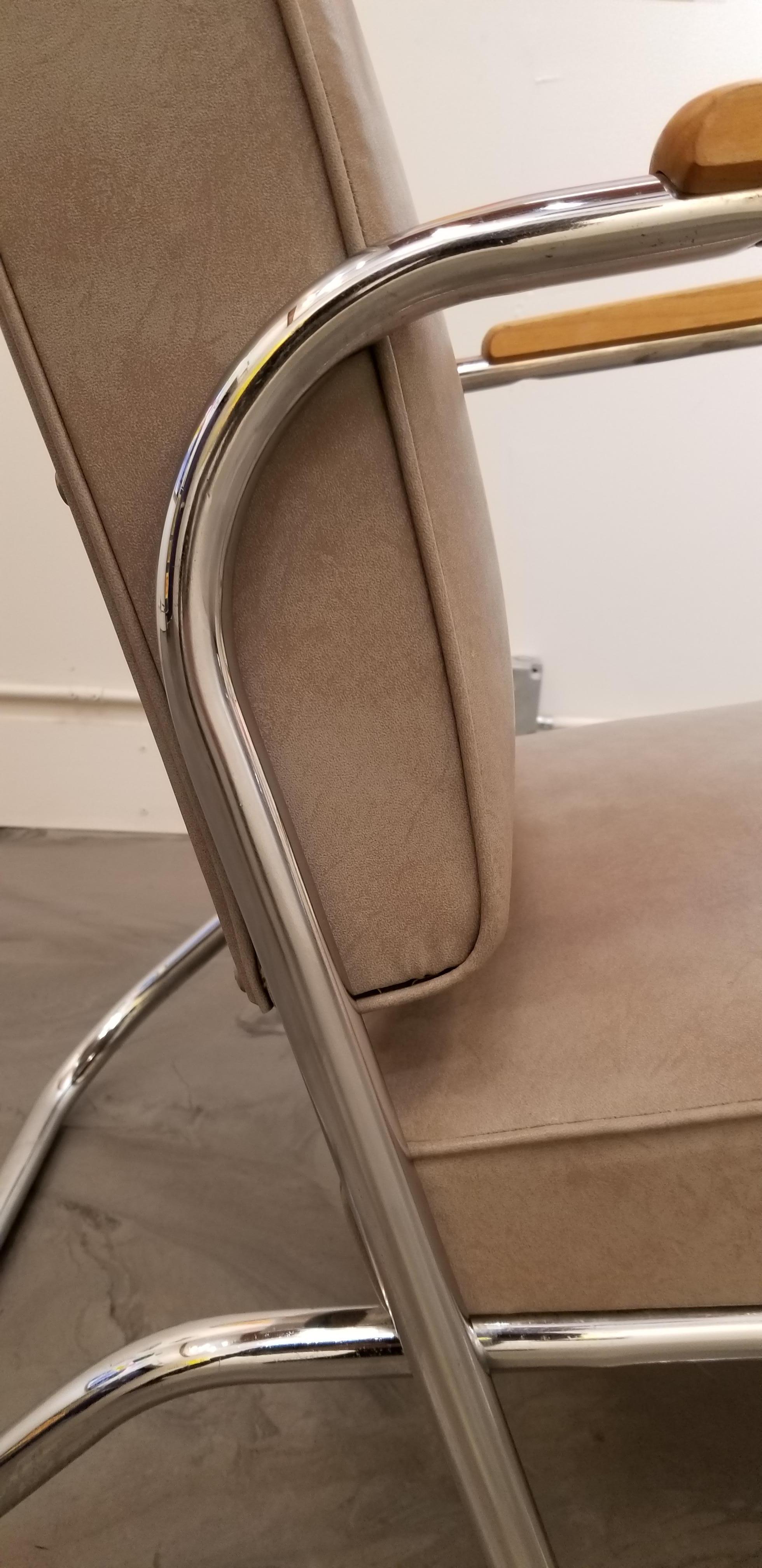 1930s Industrial Modern Chrome Club Chairs 5