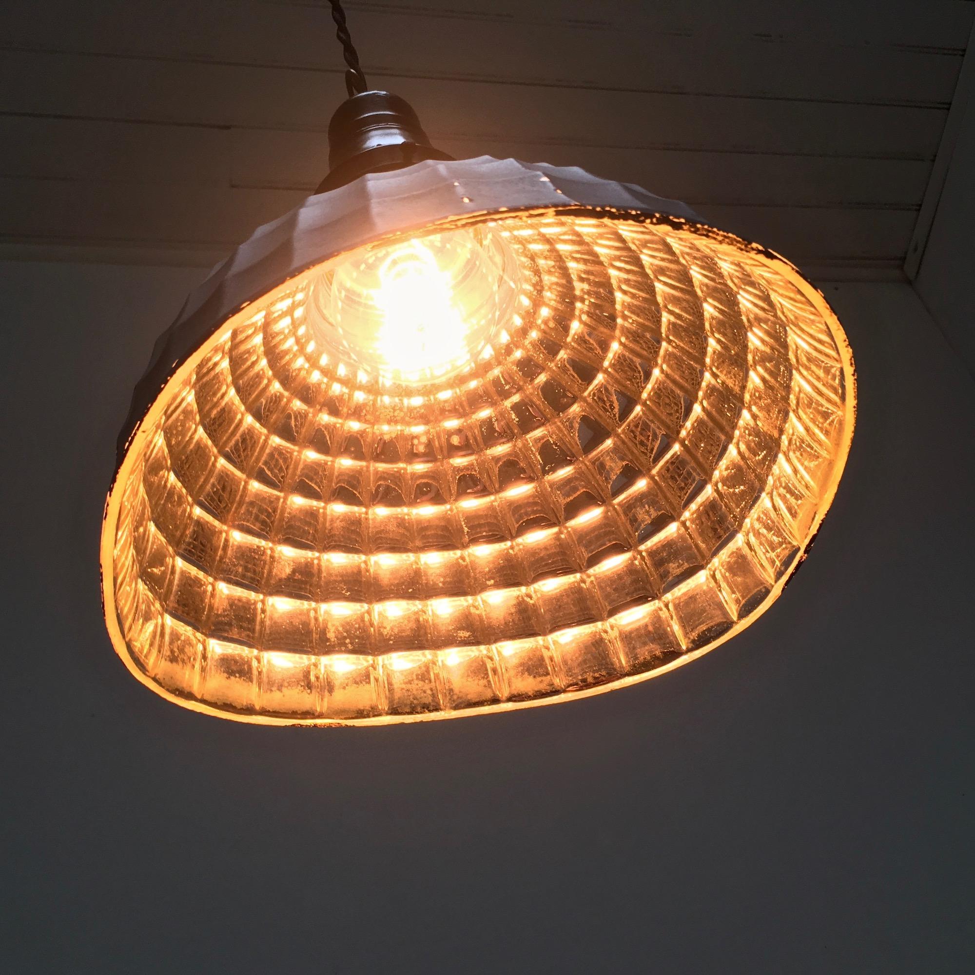 Czech 1930s Industrial Pendant Lamp For Sale