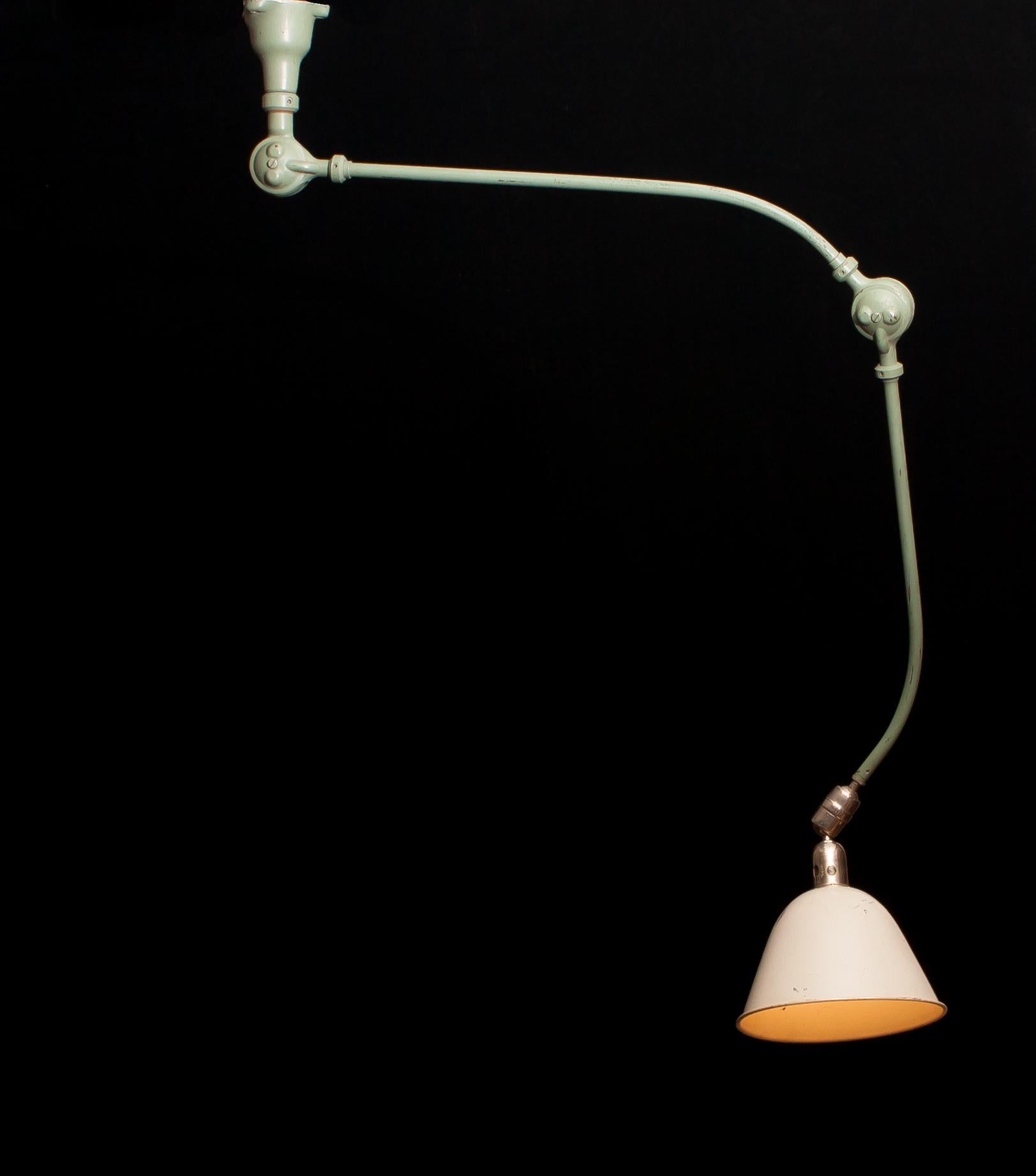 1930s Industrial 'Triplex' Lamp by Johan Petter Johansson In Good Condition In Silvolde, Gelderland
