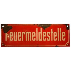 1930s Information Signboard "Fire-Alarm"