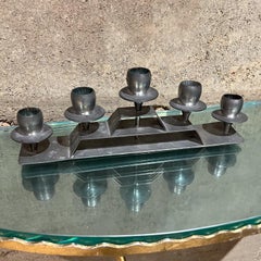 1930s Insico Pewter Five Candle Holder Derby Silver Co CT