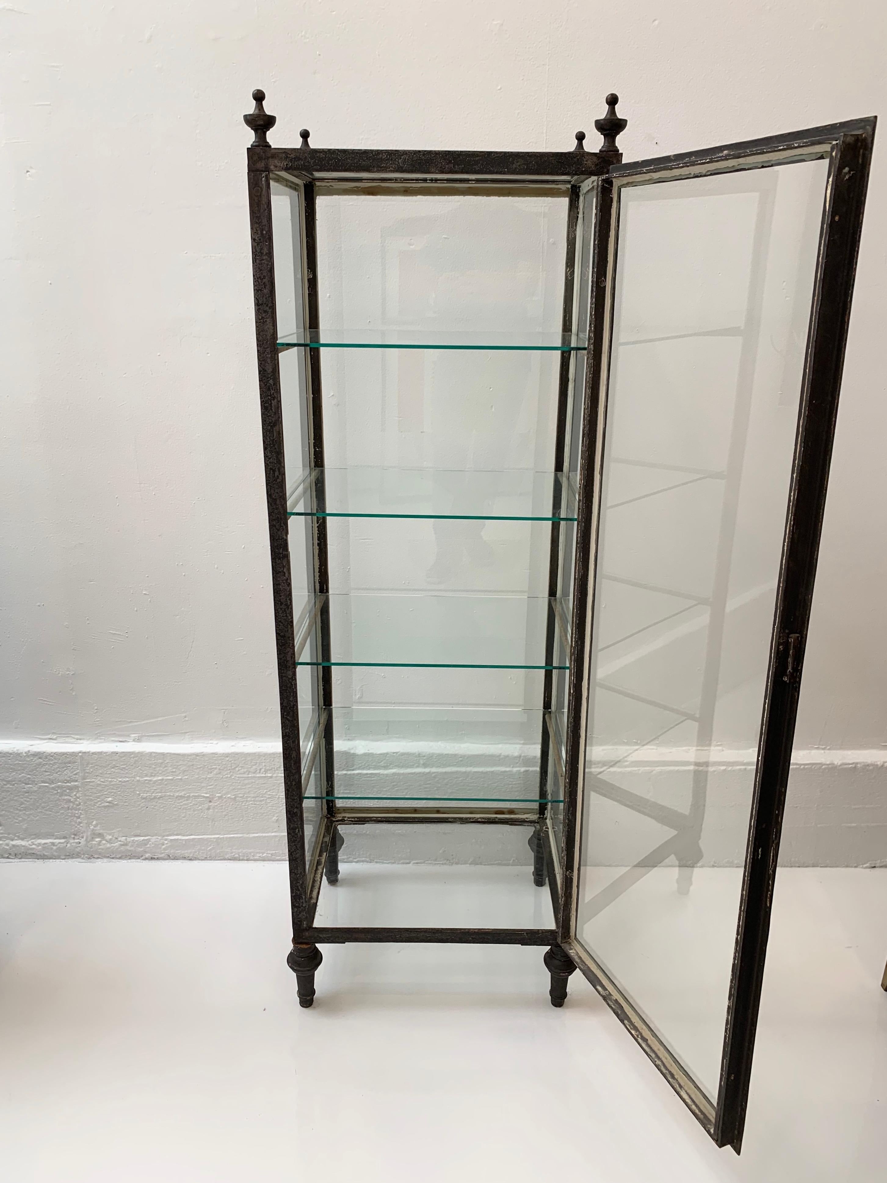1930s Iron and Glass Vitrine In Good Condition In Los Angeles, CA
