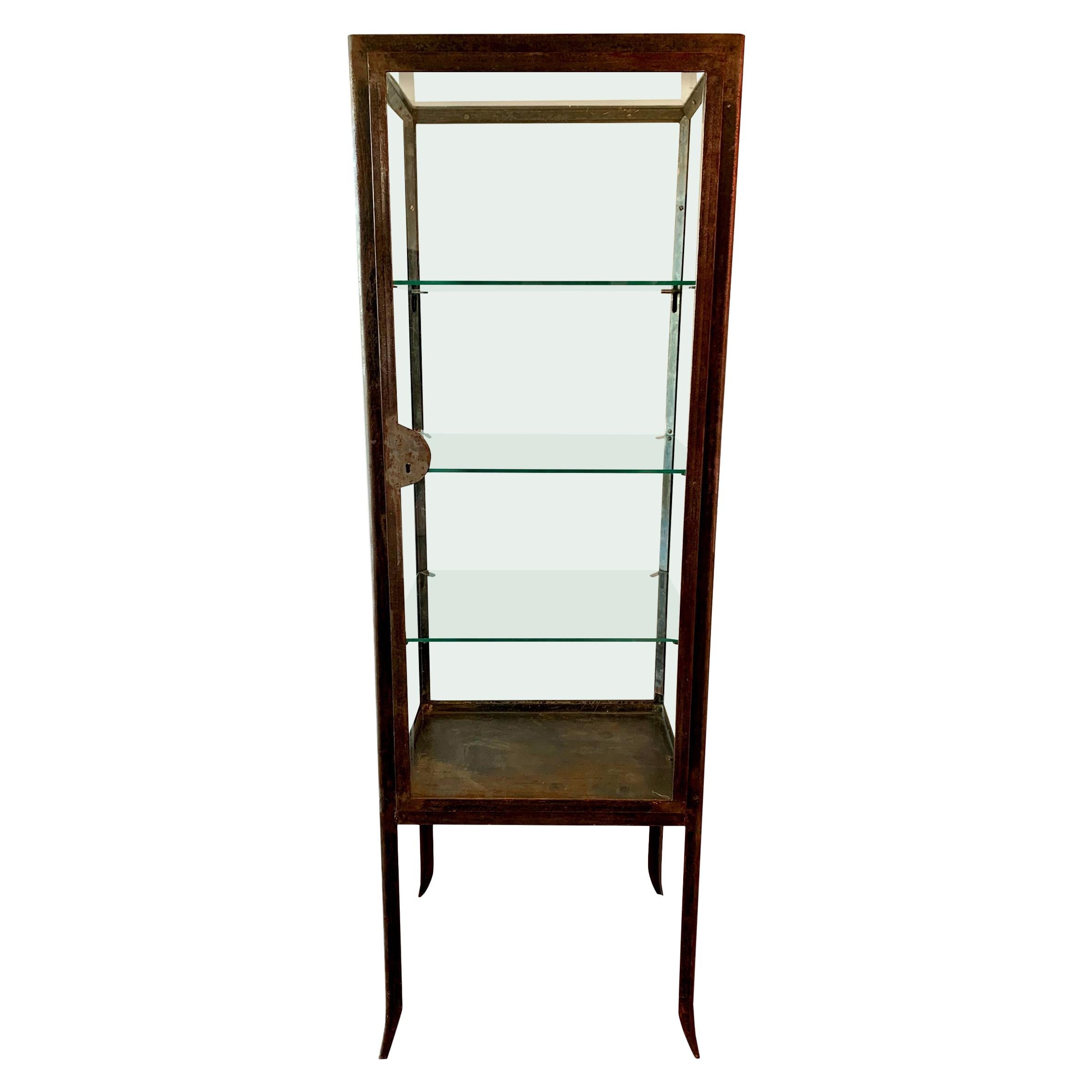 1930s Iron and Glass Vitrine