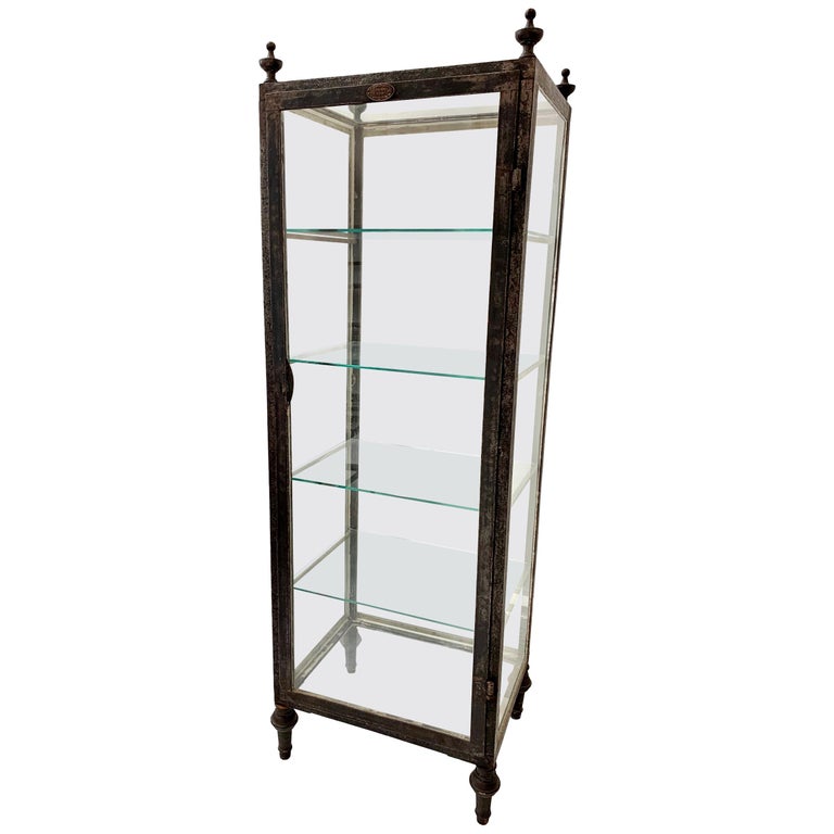 1930s Iron and Glass Vitrine For Sale at 1stDibs