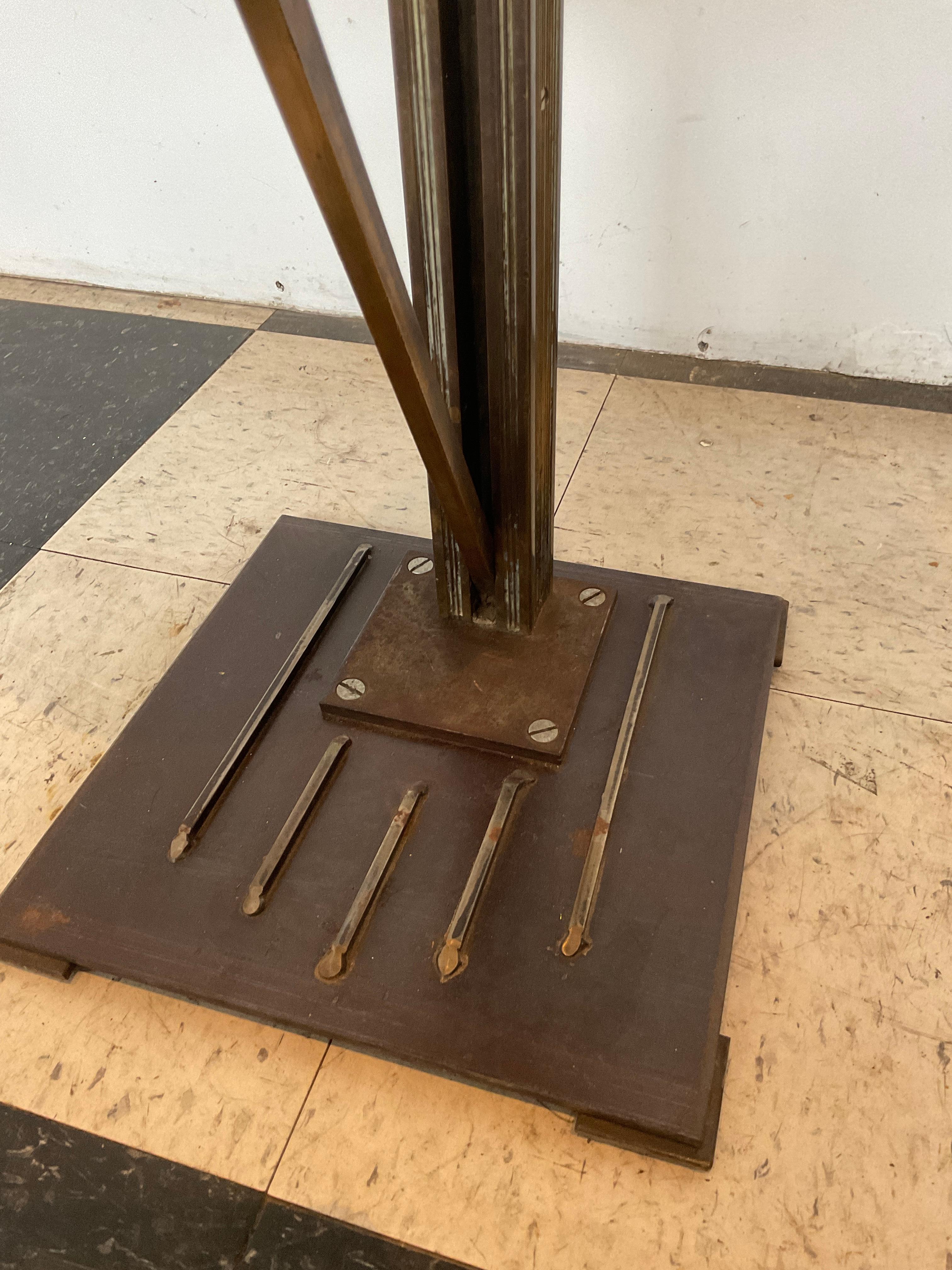 1930s Iron Elevator Operators Collapsable Stool / Side Table 5