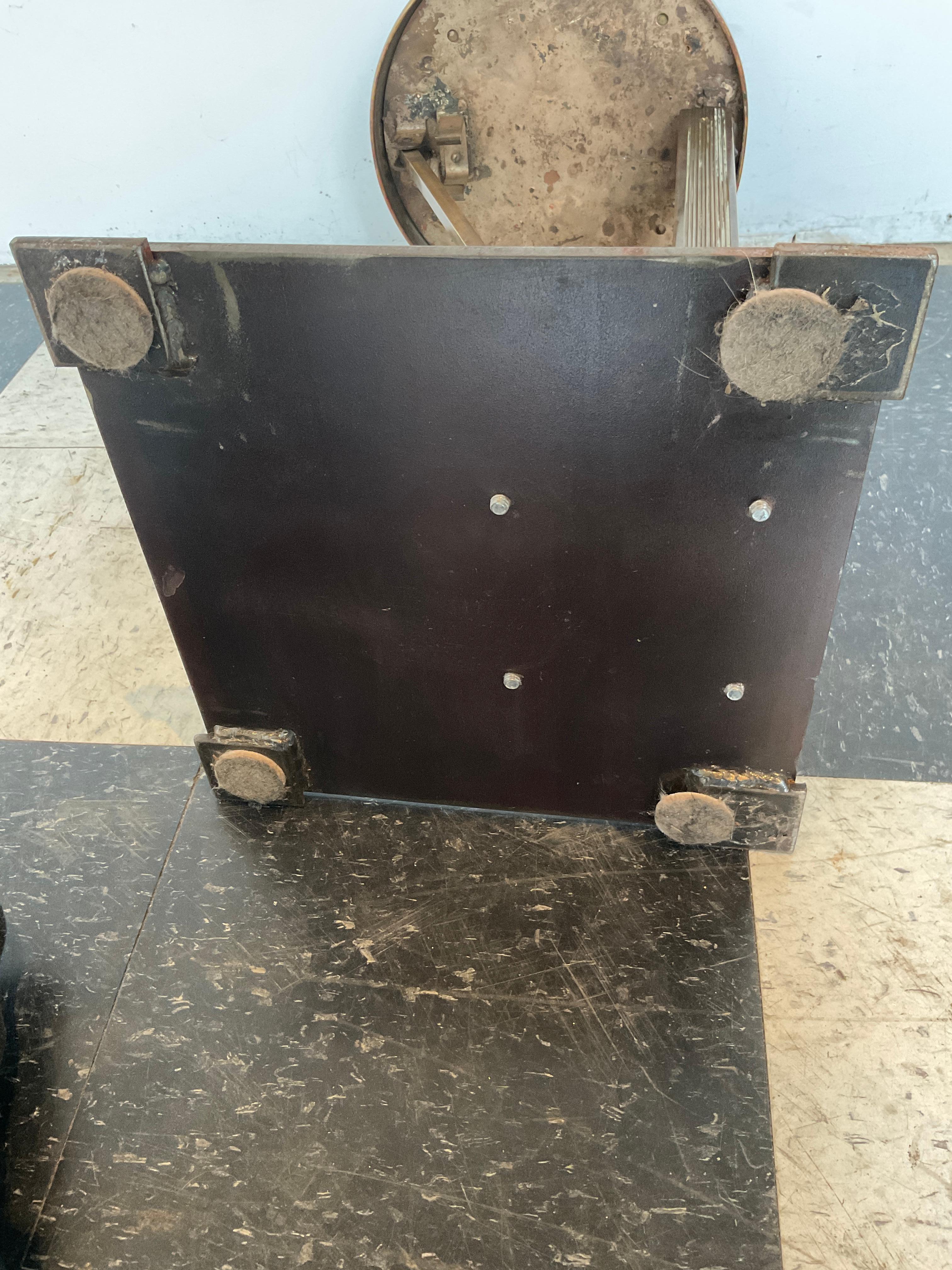 1930s Iron Elevator Operators Collapsable Stool / Side Table 9