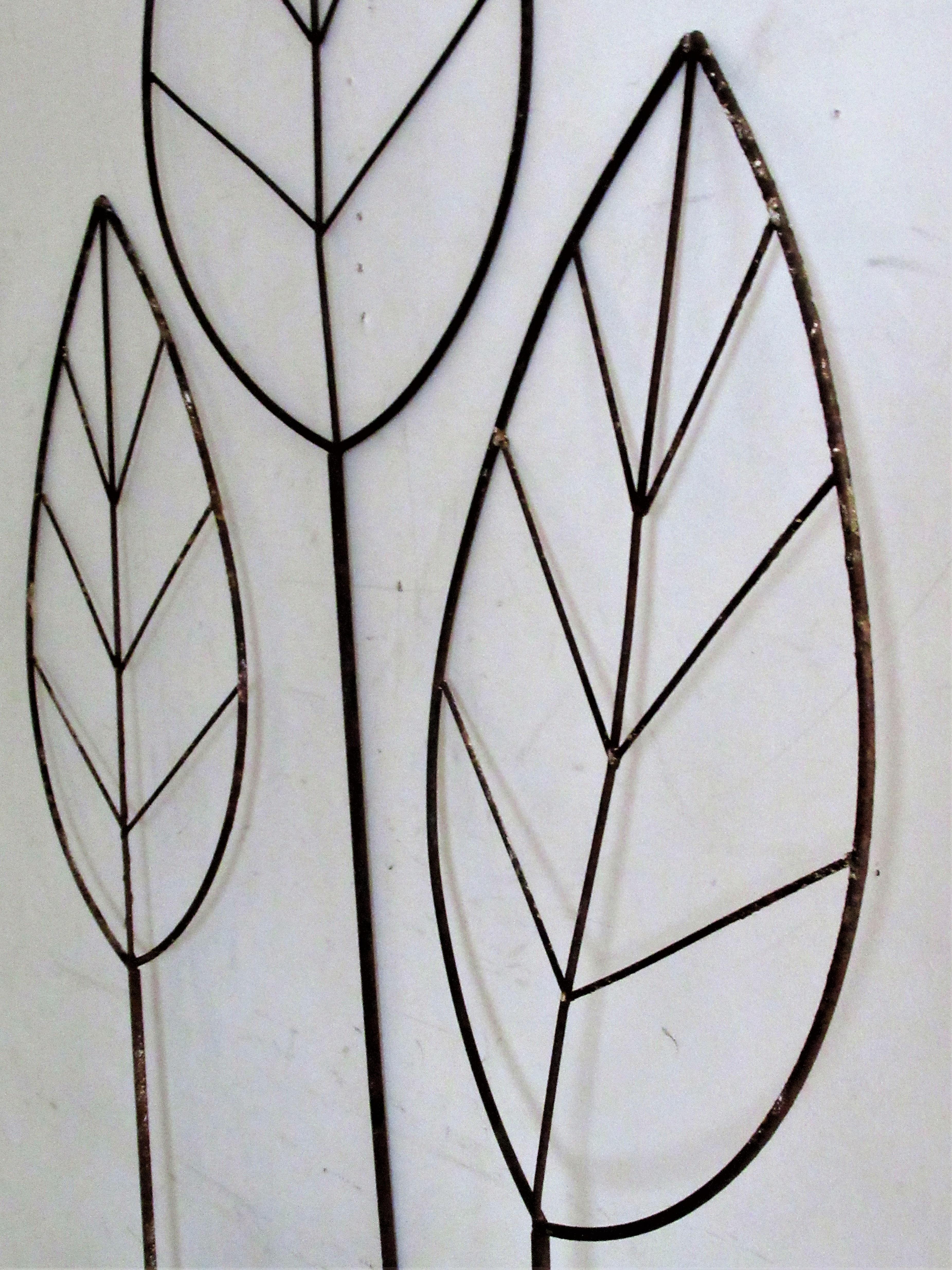 1930s Iron Leaf Tree Sculptures 3