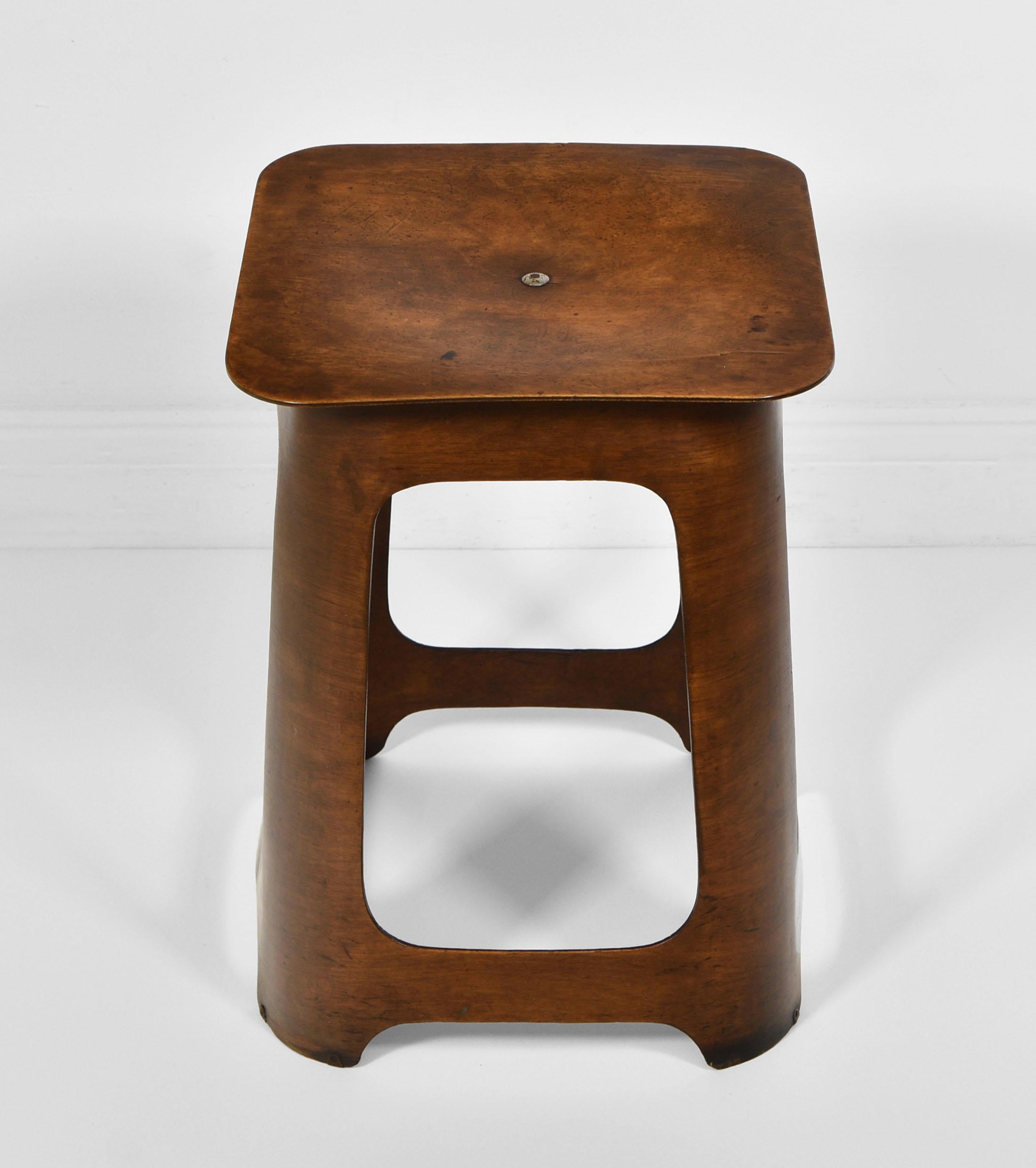 An iconic Isokon laminated birch plywood stool, distributor label: Venesta. Circa 1933.

The Isokon company was founded in London in 1929 by the entrepreneur Jack Pritchard (1899-1992), the architect Wells Coates (1895-1958) and others. The company