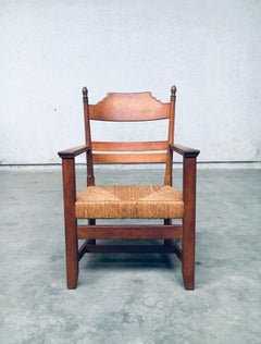 1930's Italian Alps Rustic Design Carved Large Armchair