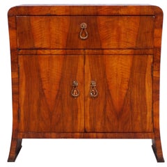 1930s Italian Art Deco Dry Bar Cabinet in Walnut, Atelier Di Varedo, Labelled