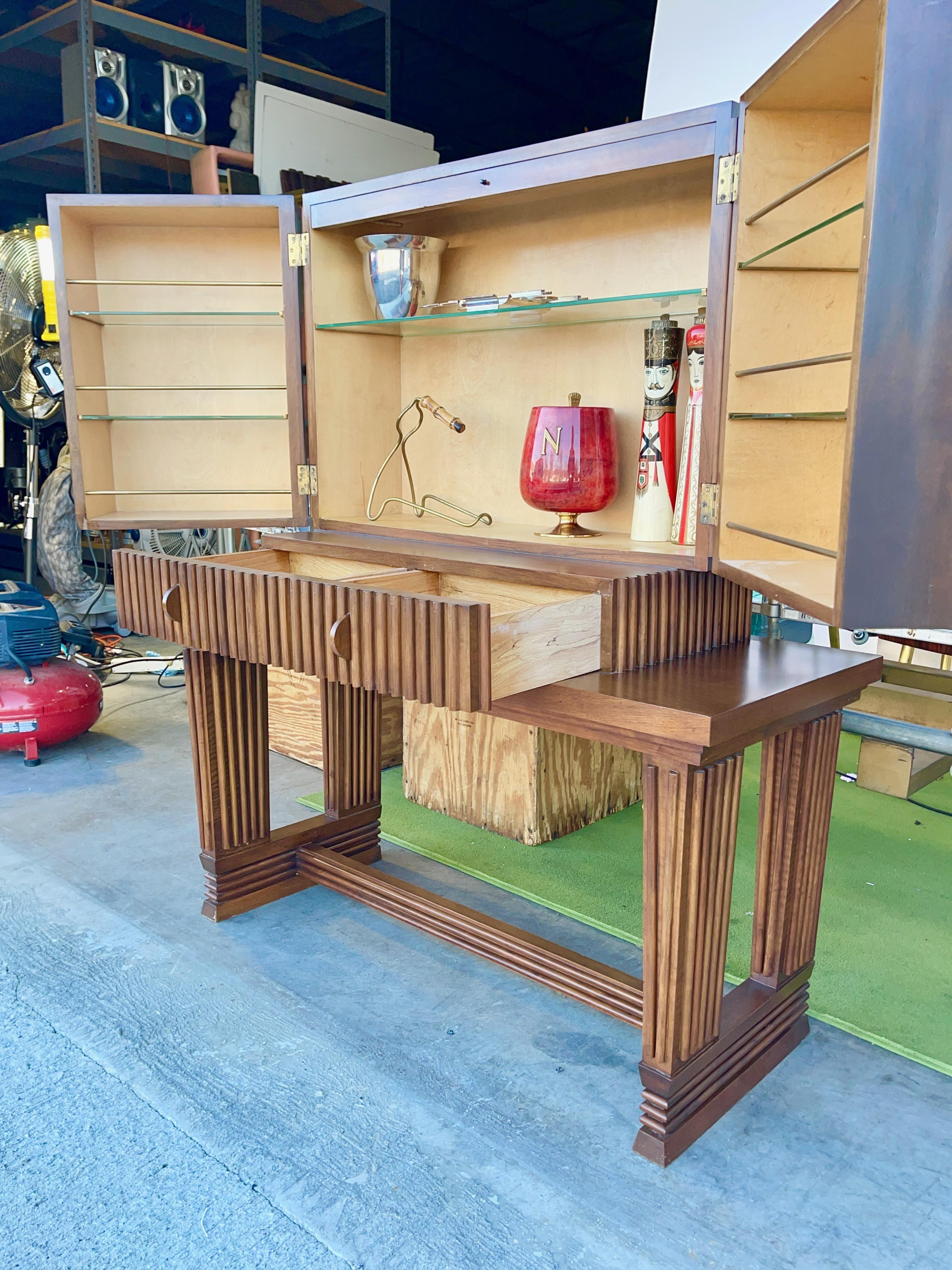 Mueble Bar con Espejo Art Decó Italiano de 1930 en venta 10