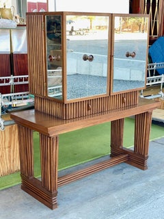 1930's Italian Art Deco Mirrored Bar Cabinet