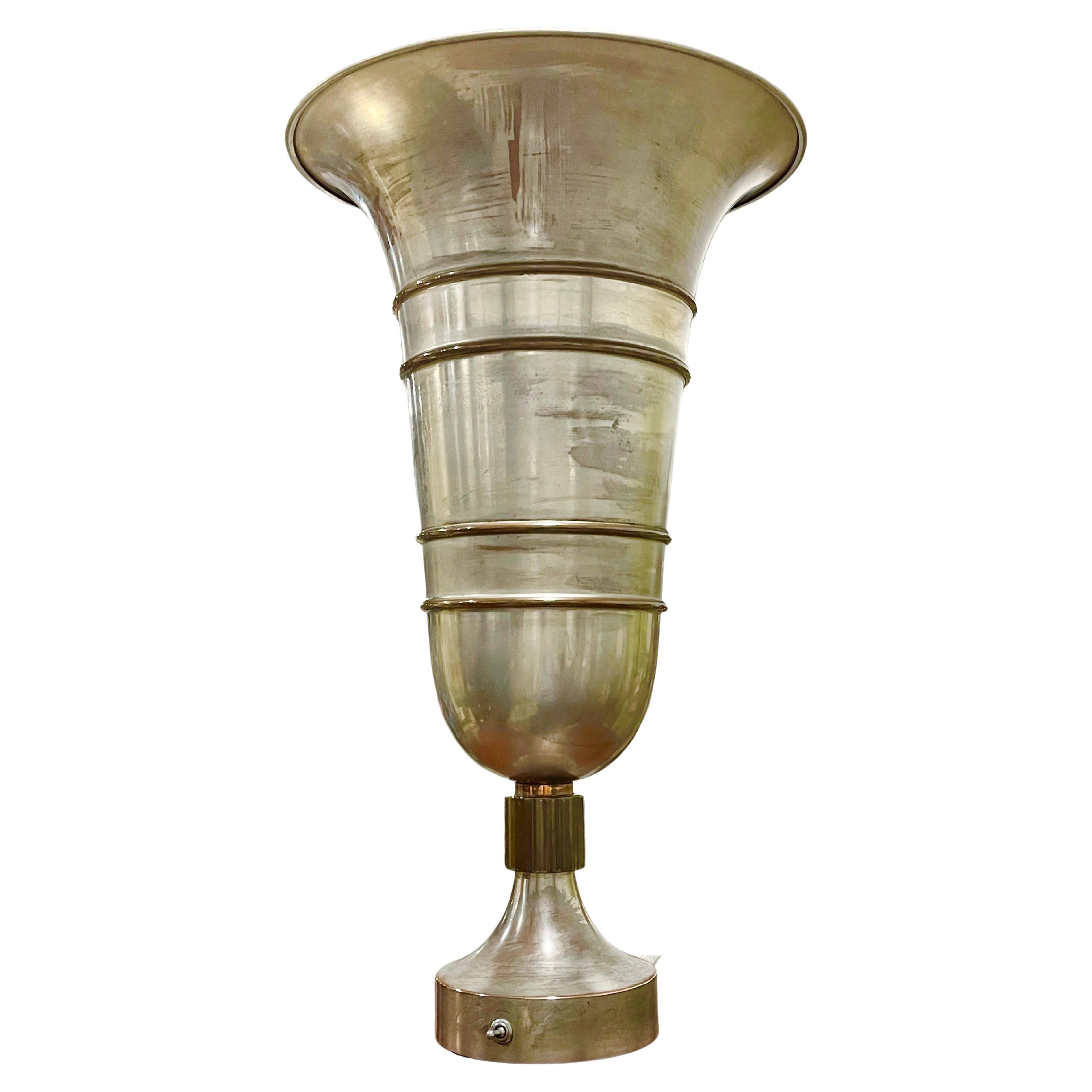1930's Italienische Art Deco Trompete Vase Lampe