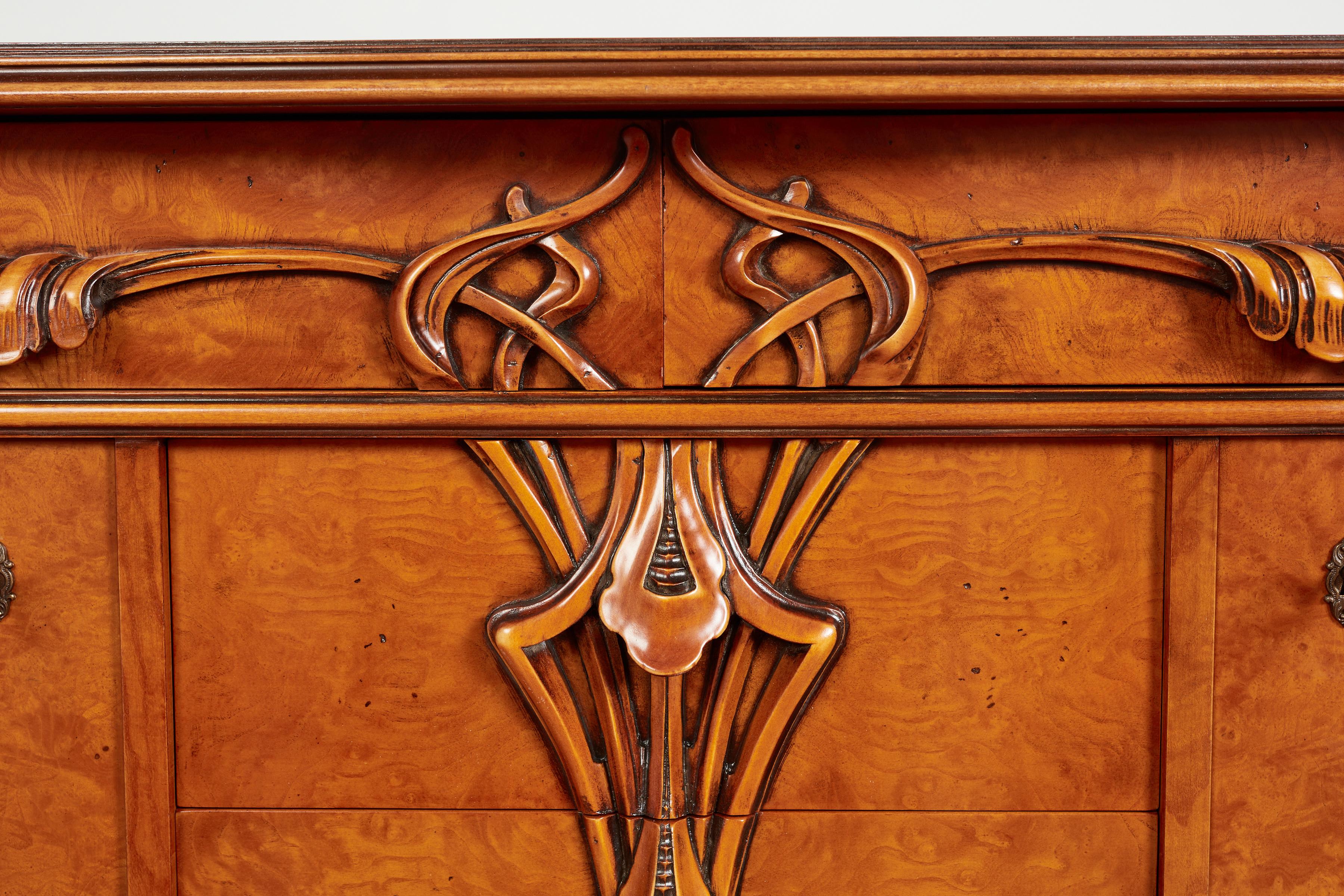 1930's Italian Art Nouveau Cabinet For Sale 12