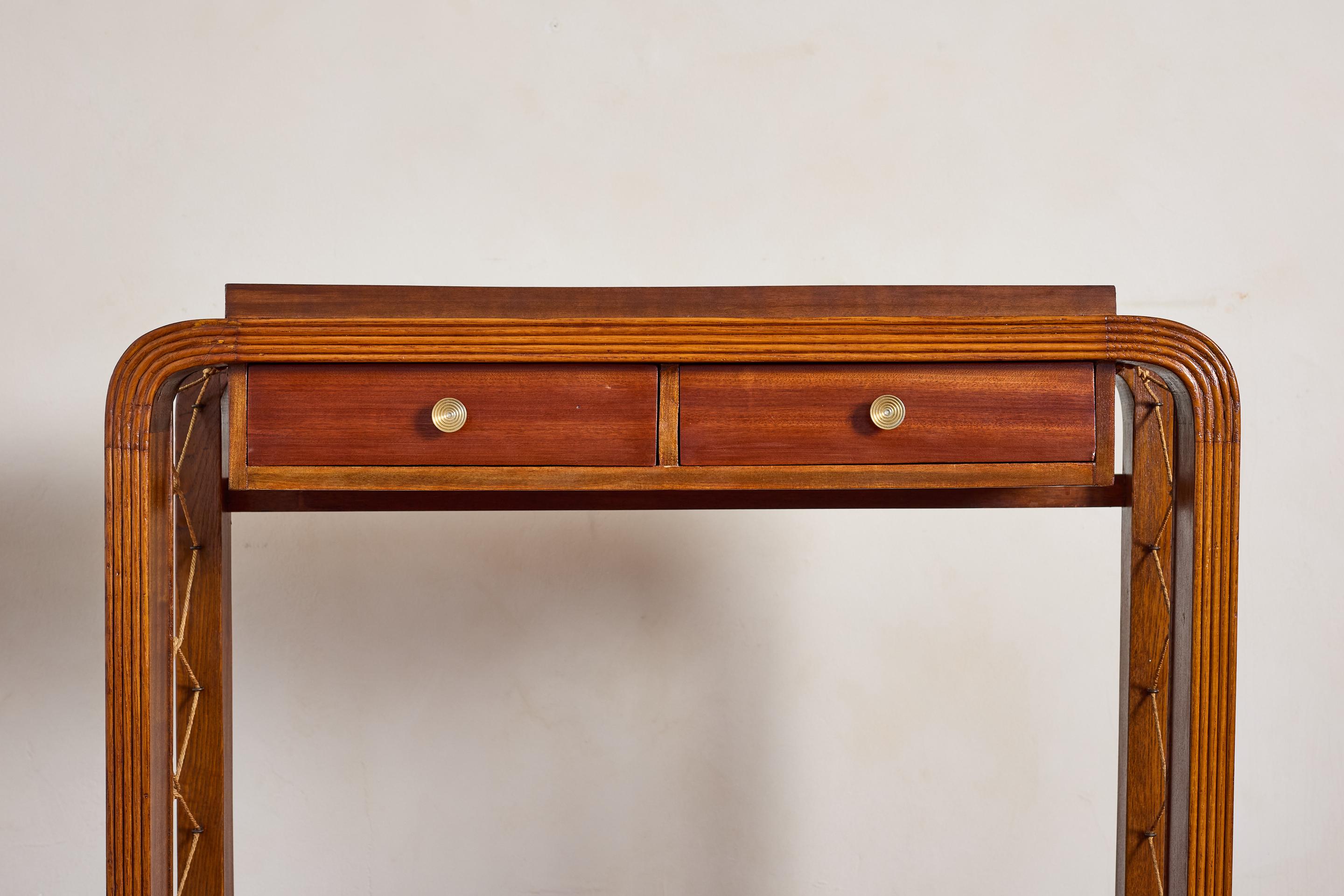 Metà XX secolo Console e sgabello italiano del 1930 in vendita