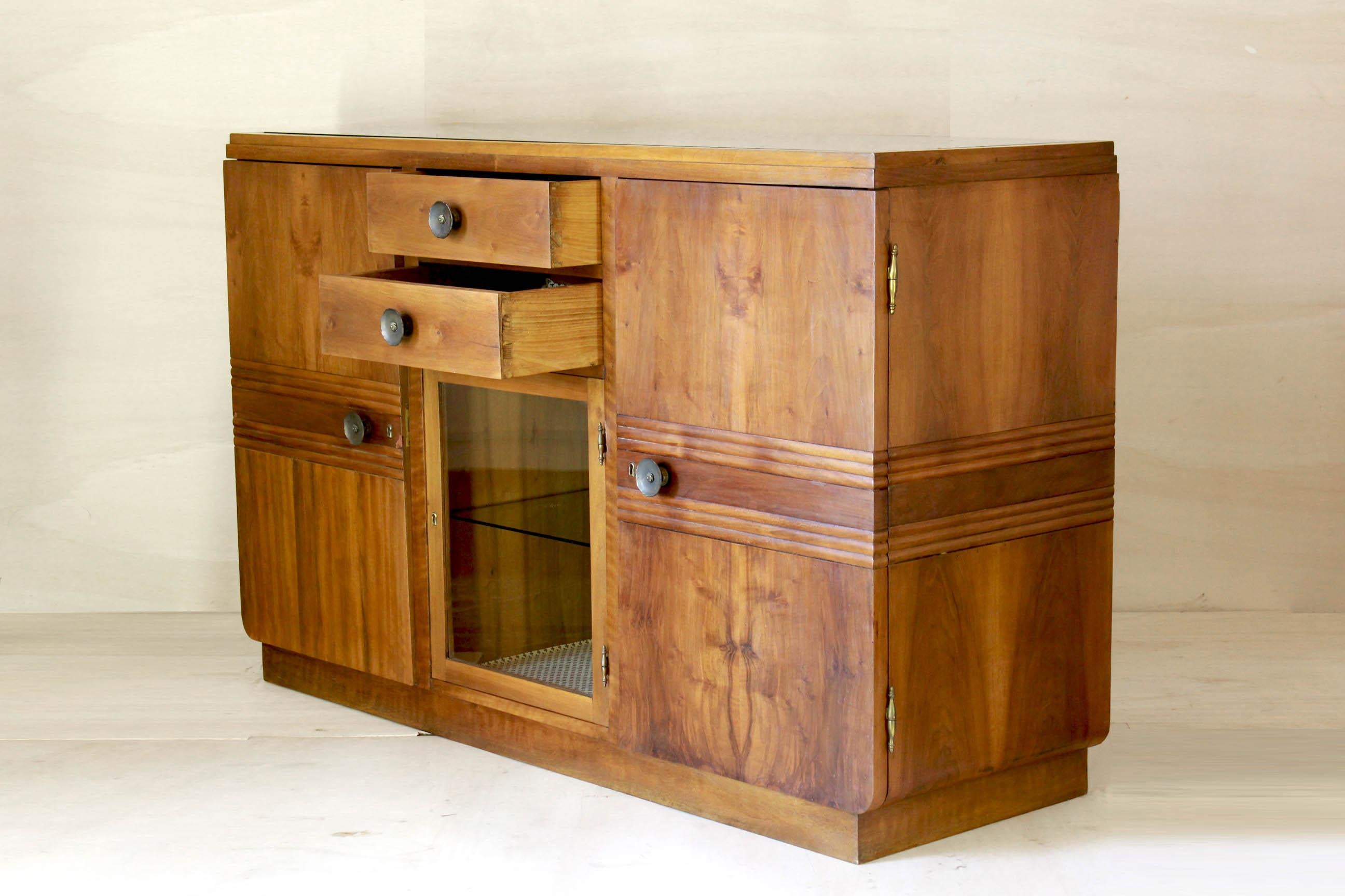 Art Deco wood credenza, France 1930s In Good Condition For Sale In Ceglie Messapica, IT