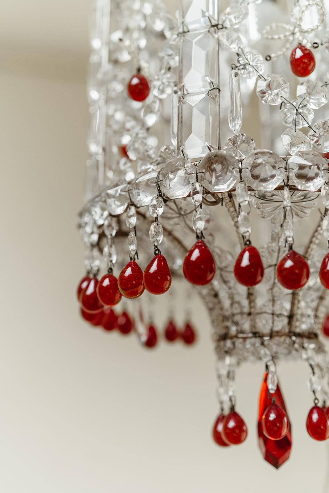 1930's Italian glass chandelier ...  For Sale 6