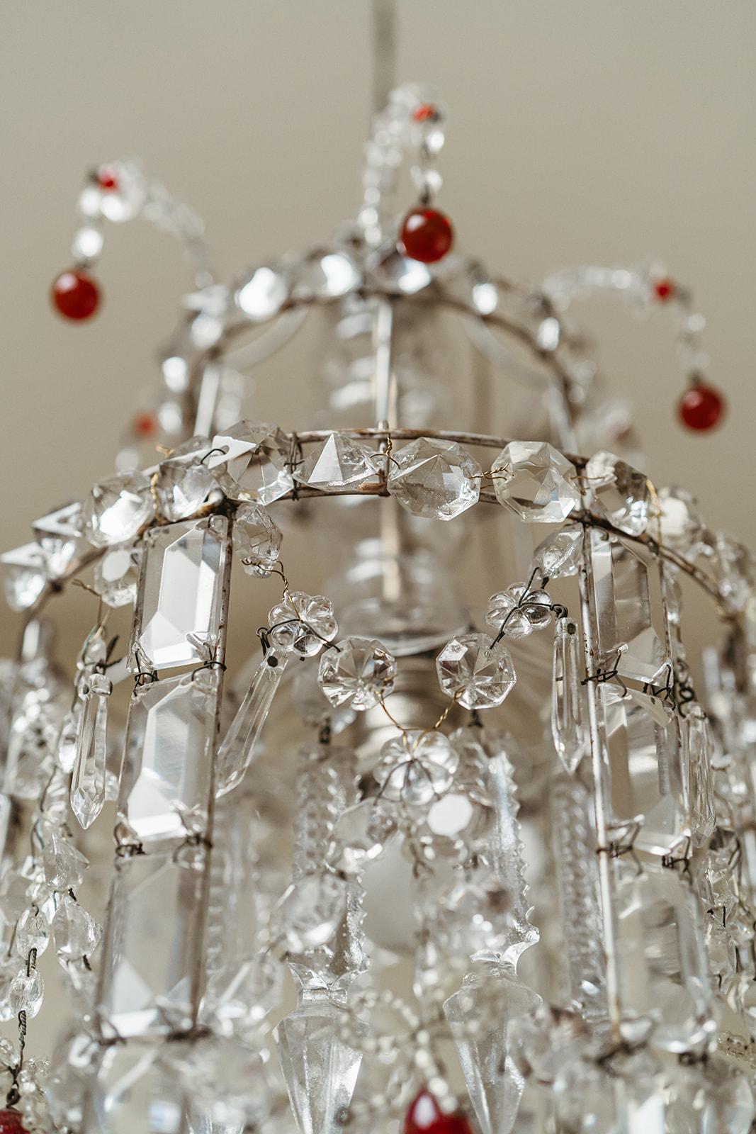 1930's Italian glass chandelier ...  For Sale 8