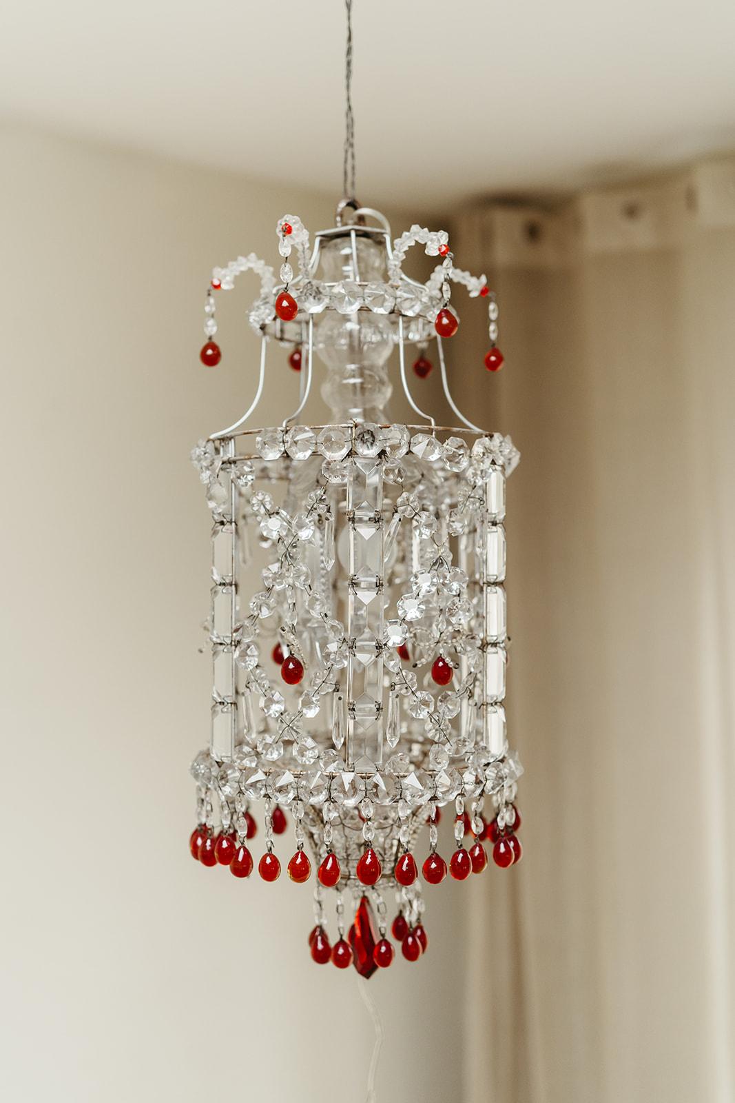 1930's Italian glass chandelier ...  In Good Condition For Sale In Brecht, BE