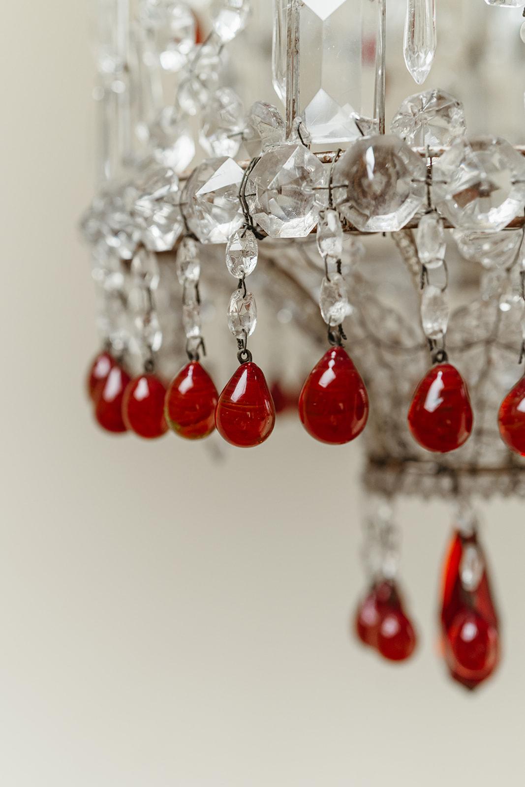 20th Century 1930's Italian glass chandelier ...  For Sale