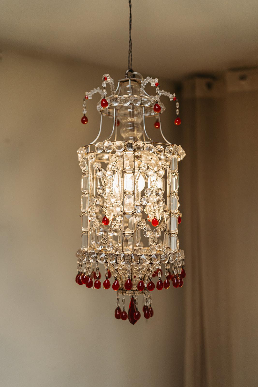1930's Italian glass chandelier ...  For Sale 2