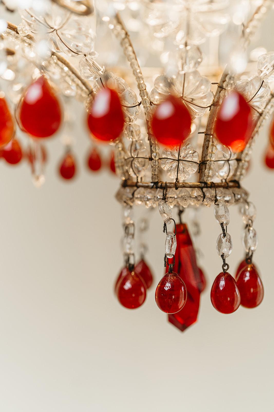 1930's Italian glass chandelier ...  For Sale 4
