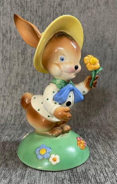 Escultura de cerámica italiana Lenci Animalier de los años 30