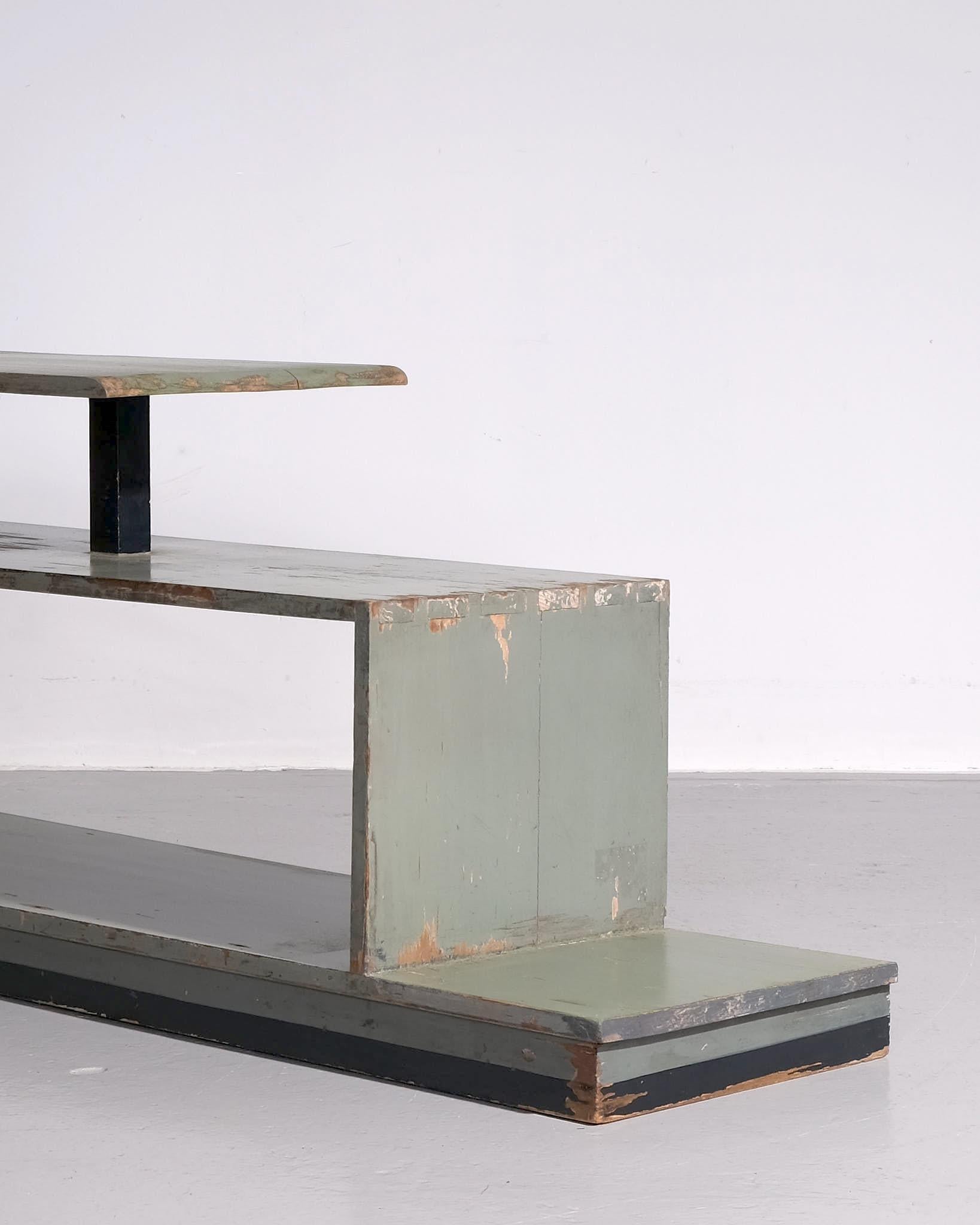Mid-Century Modern 1930s Italian Mario Dezzutti lacquered wood Etagere shelf For Sale