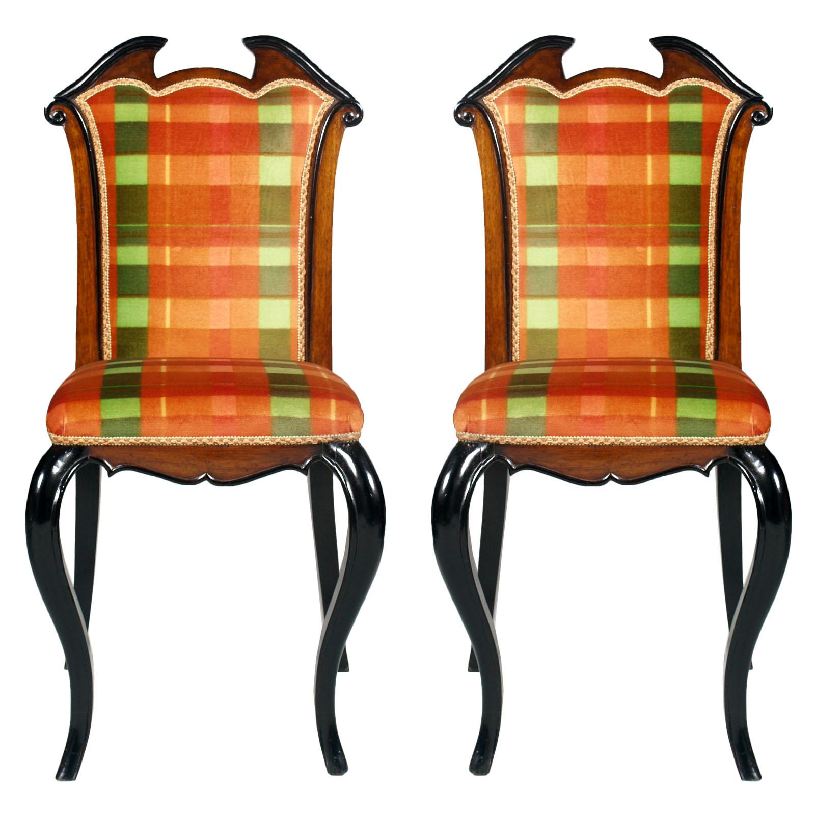 Neoclassical Revival 1930s Italian Pair of Chairs and Armchair, Paolo Buffa Attributed, from Cantù For Sale